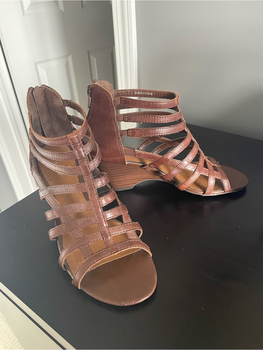 Call It Spring Brown Strappy Gladiator Sandals
